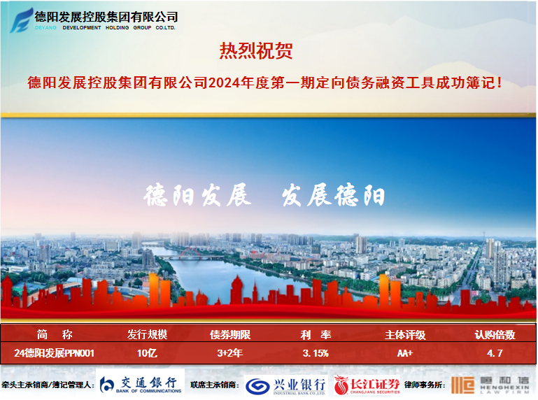 融资开门红 全力助发展——欧美成人片
2024年度第一期定向债务融资工具成功簿记